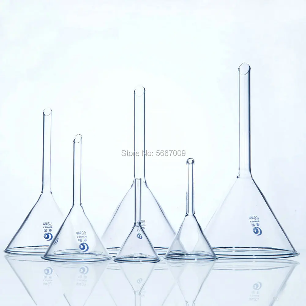 

All sizes 40mm to 150mm Lab Triangle Glass funnel Thicked Borosilicate Glass Funnel Laboratory Equipment