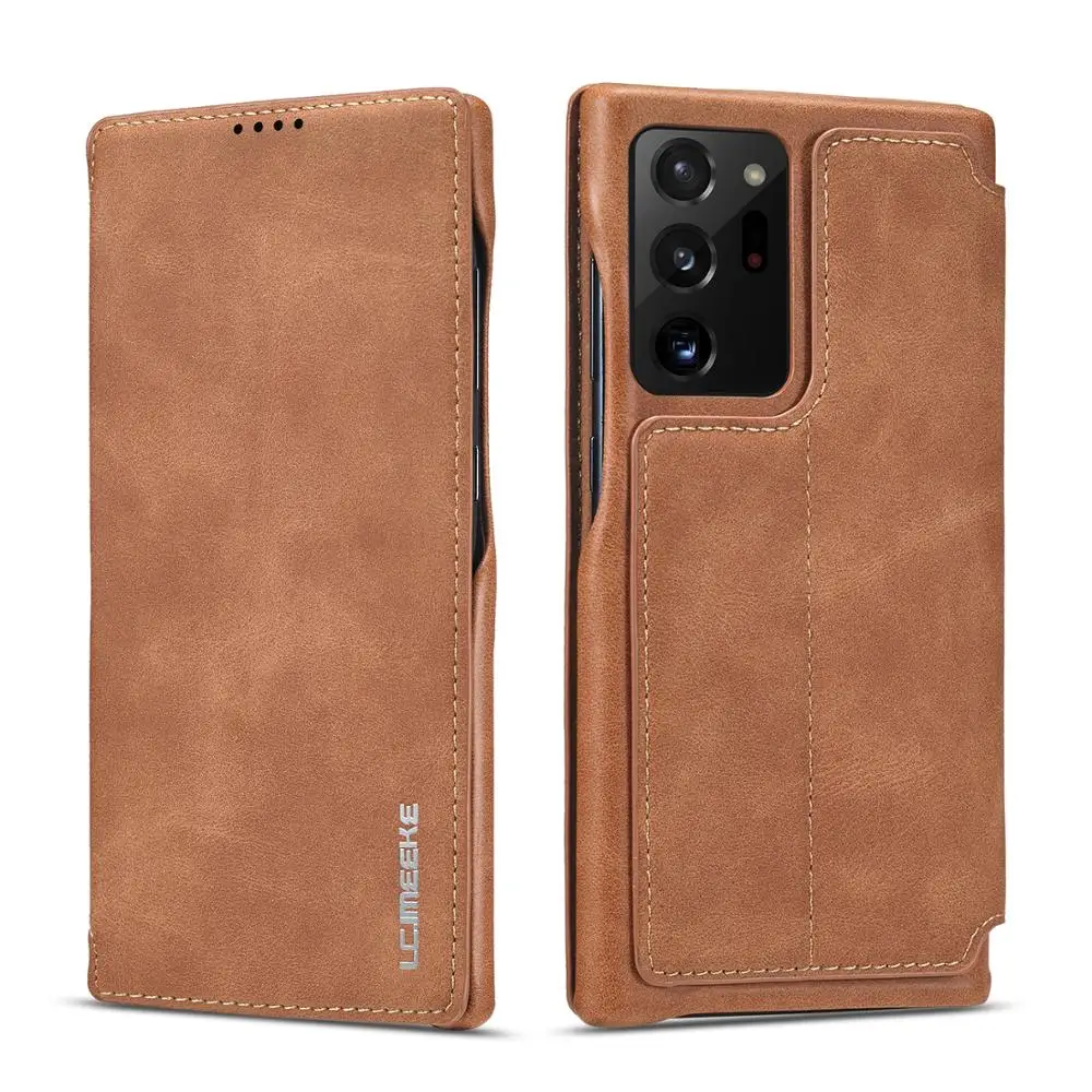 Чехол-книжка для Samsung Note 20 Ультра кожаный магнитный чехол-подставка сотового