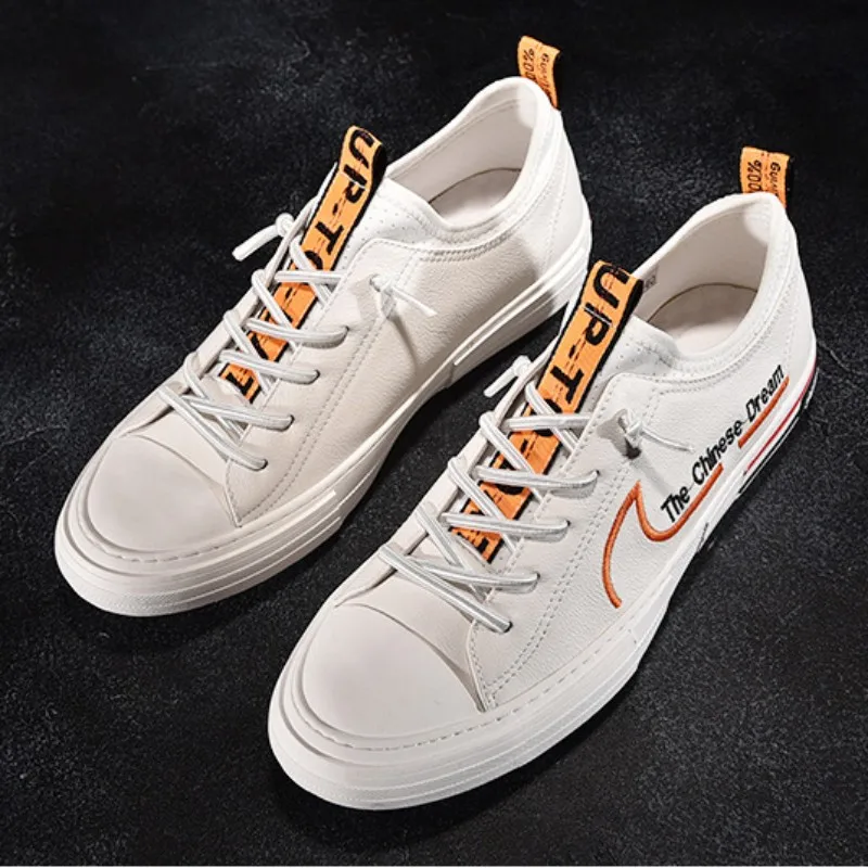 

Летние кроссовки, дышащие белые повседневные Лоферы для мужчин, мужская обувь из натуральной кожи с эластичным ремешком, обувь для прогулок...