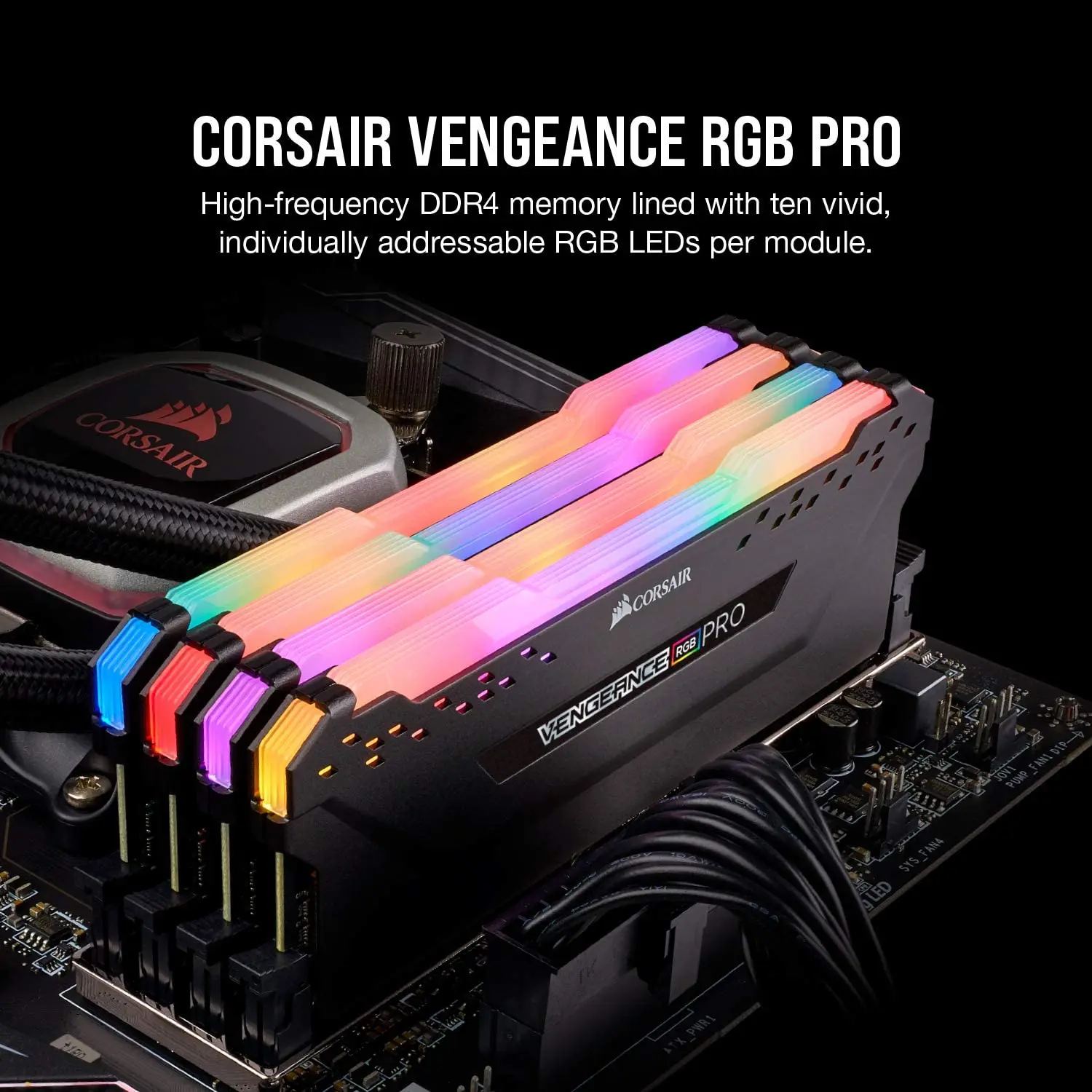 Corsair Vengeance RGB PRO 16 ГБ 32 64 Гб DDR4 3000 3200 3600 МГц 1 35 в настольная память-черный | Компьютеры