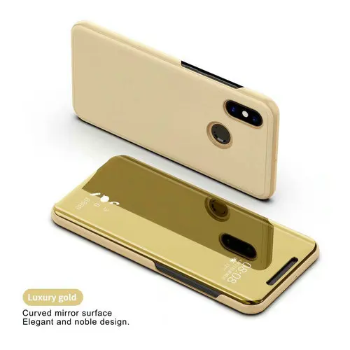 Gold Умный флип-чехол для Xiaomi Redmi Note 7 Note 5 6 Pro mi rror, чехол с полным покрытием, противоударный чехол для телефона, чехол для Xiaomi mi 9 SE 8 Lite - Цвет: Gold