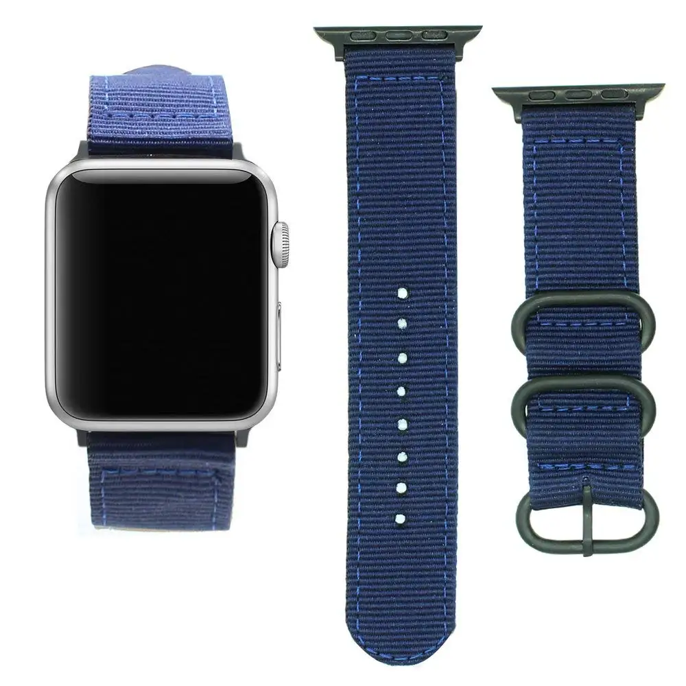 Тканый нейлоновый ремешок для часов apple Watch серии 1 2 3 4 38 мм/42 мм унисекс Браслет watch
