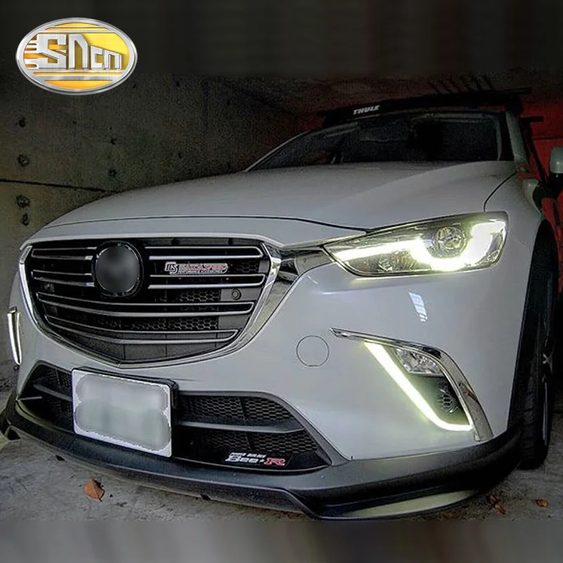 Светодиодные дневные ходосветильник SNCN для Mazda CX-3 CX3 2015 2016 2017 2018 автомобильные