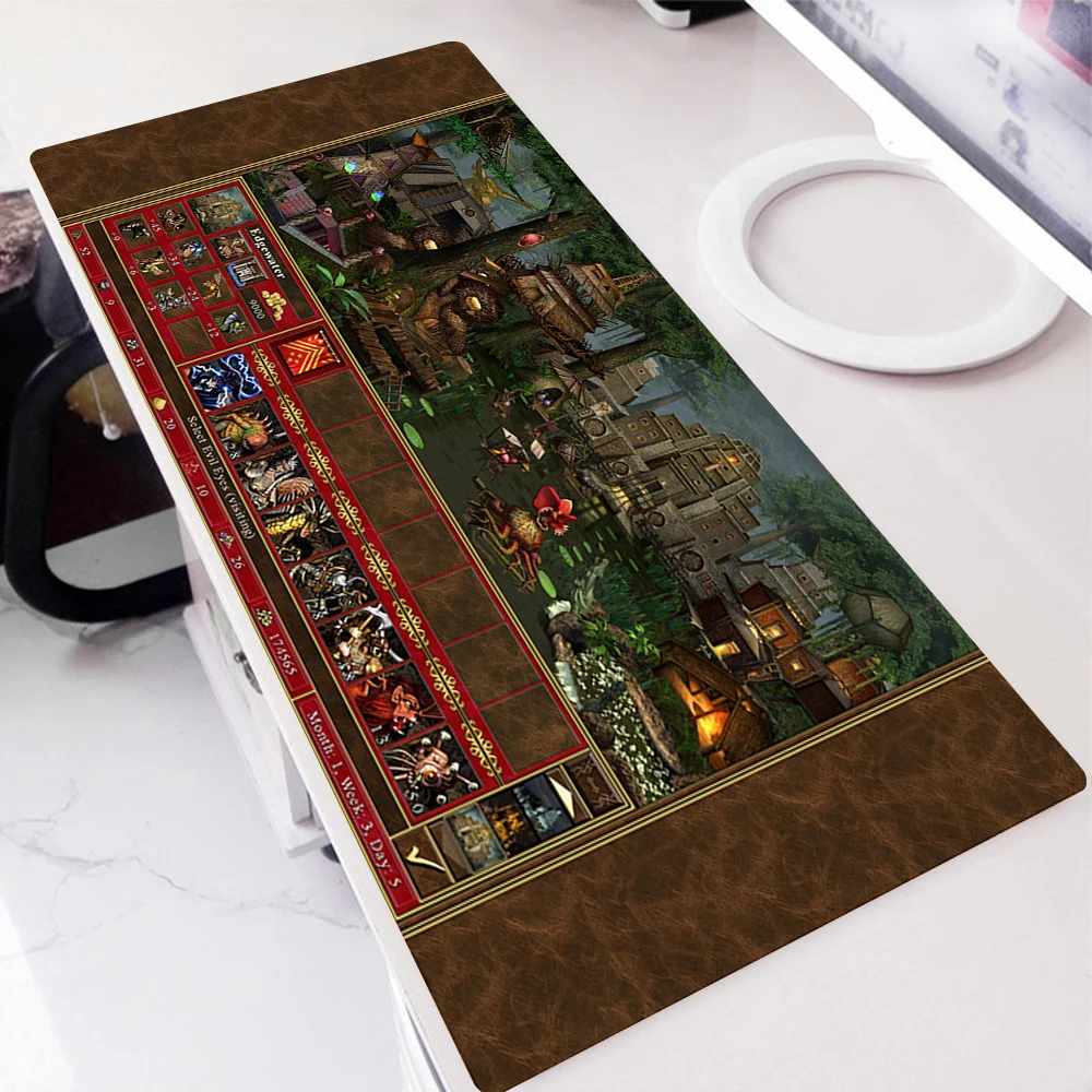 

Gaming Mouse Pad Large Heroes of Might And Magic Map Mousepad Gamer Accessory Computer Big Anti-slip Anime Keyboard Desk Pad