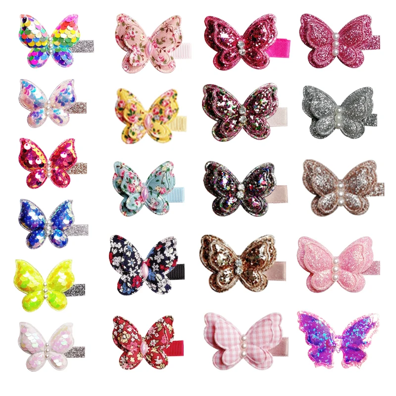 

1PCS Cute Sequins Butterfly Girls Accessories Glitter Hair Clips заколки Bargains Baby Kids Pince Cheveux Украшения для волос