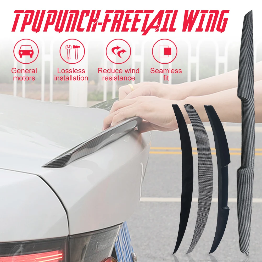 

Universal Car Trunk Spoiler Lip Carbon Fiber Decoration Car Styling Trunk Spoiler Wing Car Modified Sports Tail with Adhesive