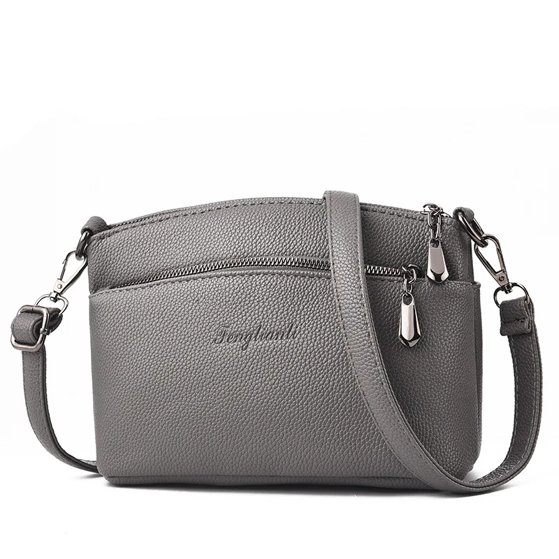 

Soft leather small bag female messenger 2021 new lady bag single shoulder mother bag middle-aged female bag