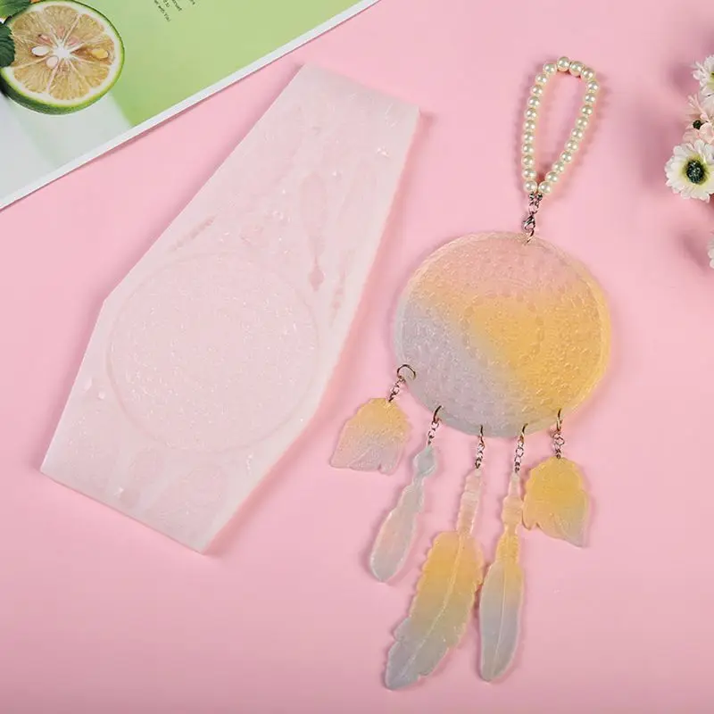 Large Dream Catcher Dreamnet Pendant Resin Silicone Mold Jewelry Making Tools