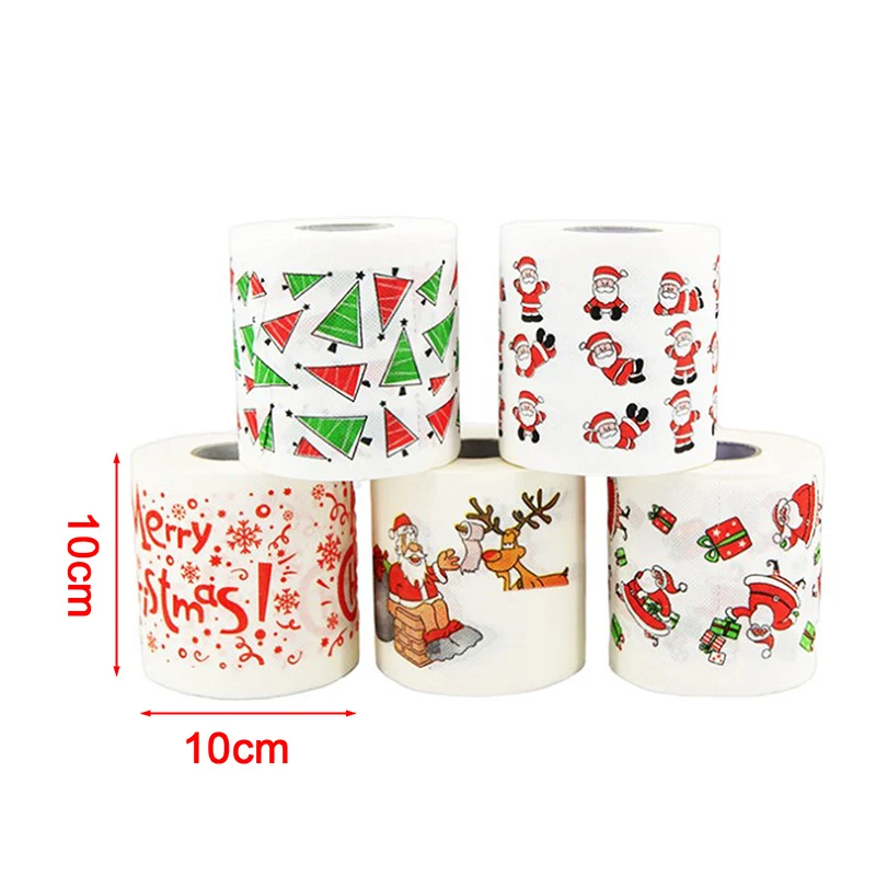 25m/Roll Santa Claus Reindeer Christmas Toilet Paper Decorations for Home Ornaments New Year Gifts | Дом и сад