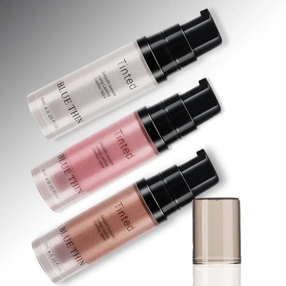 Blue Thin Face Highlighter Cream Liquid Illuminator Makeup Shimmer Glow Kit Make Up Facial Brighten Shine Brand Cosmetic |