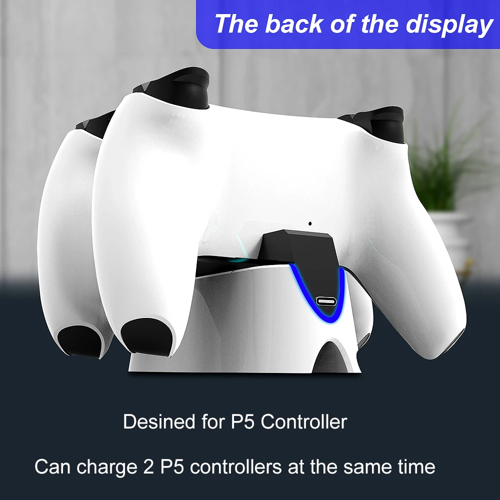 dual fast charger for ps5 wireless controller usb 3 1 type c charging cradle dock station for sony playstation5 joystick gamepad free global shipping