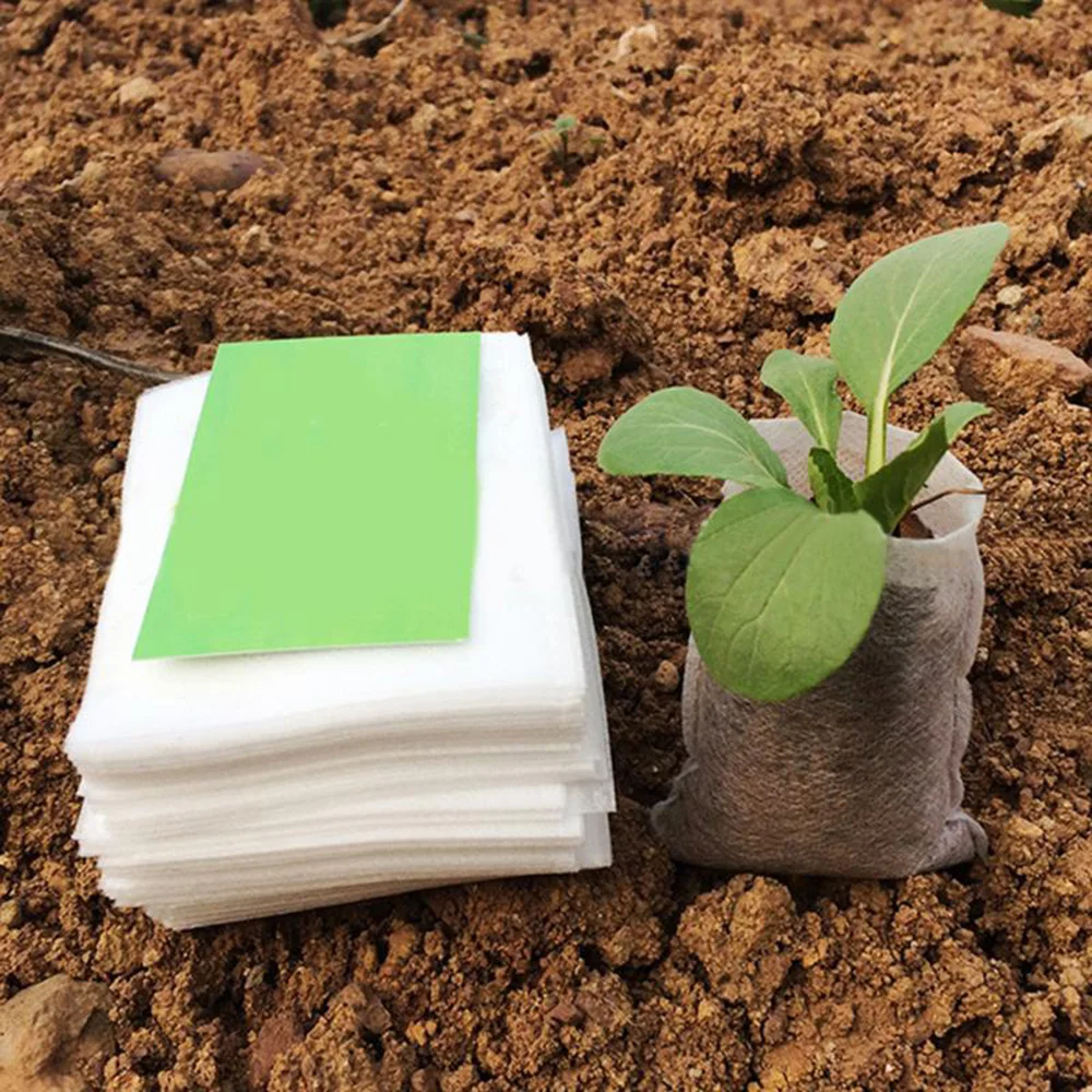 

500pcs 8*10cm White Seedling Bag Non-woven Nursery Bags Plant Grow Bags Disposable Seedling Plant Pots Garden Supplies