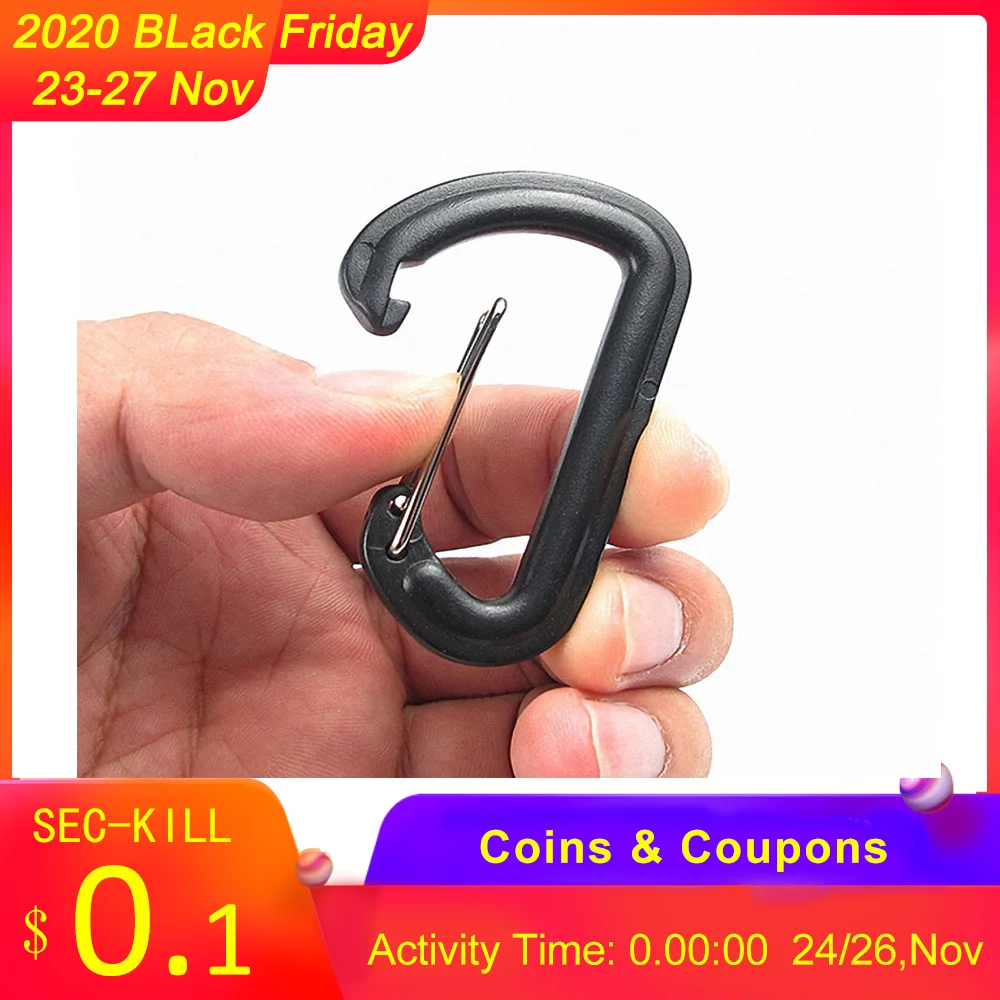 Lixada 5 шт. карабин для кемпинга брелок с пряжкой d образное кольцо Пластиковый