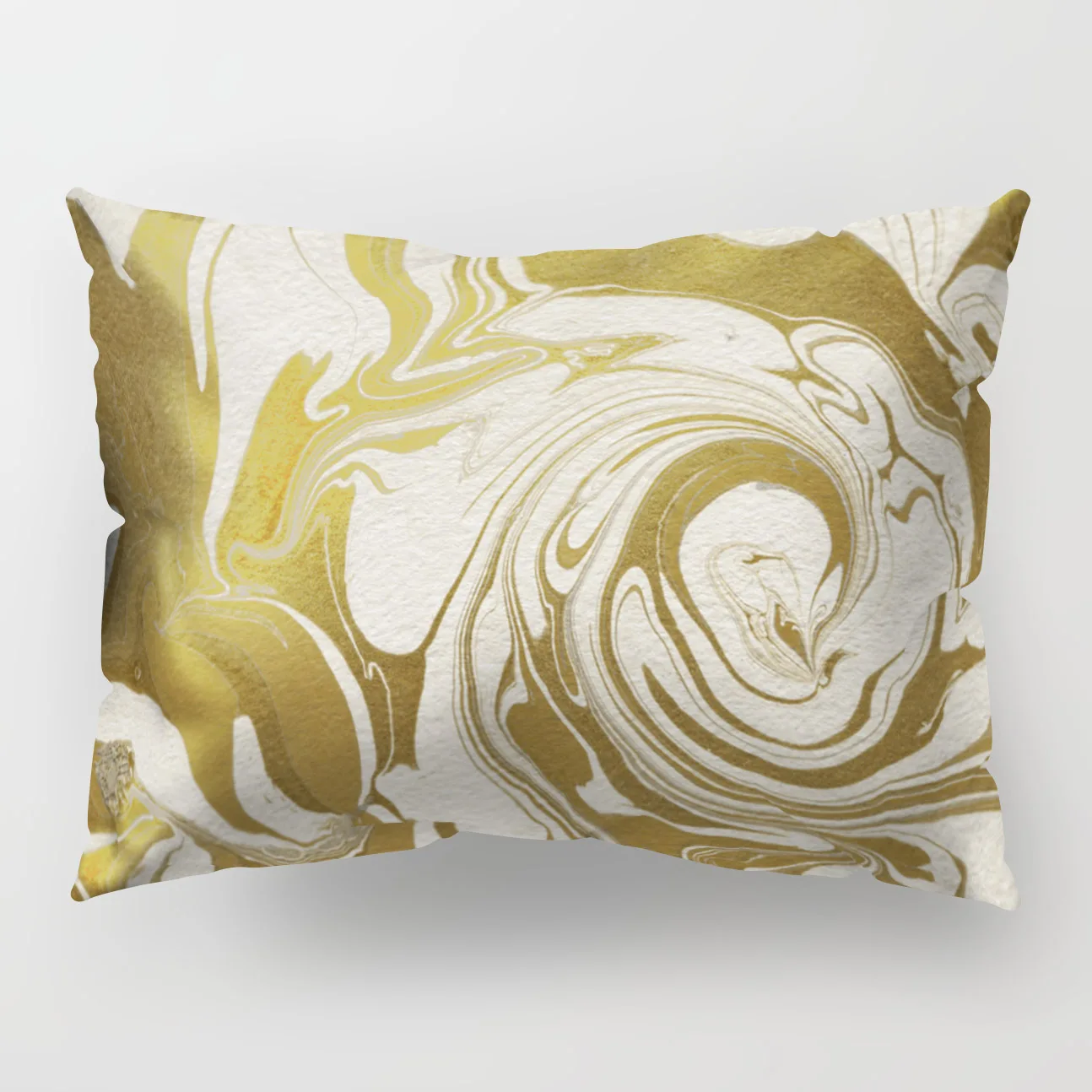 

30x50cm Marble Print Waist Cushion Cover Polyester for Car Seat Support Throw Pillow Case Cover Deroctive Gold Color