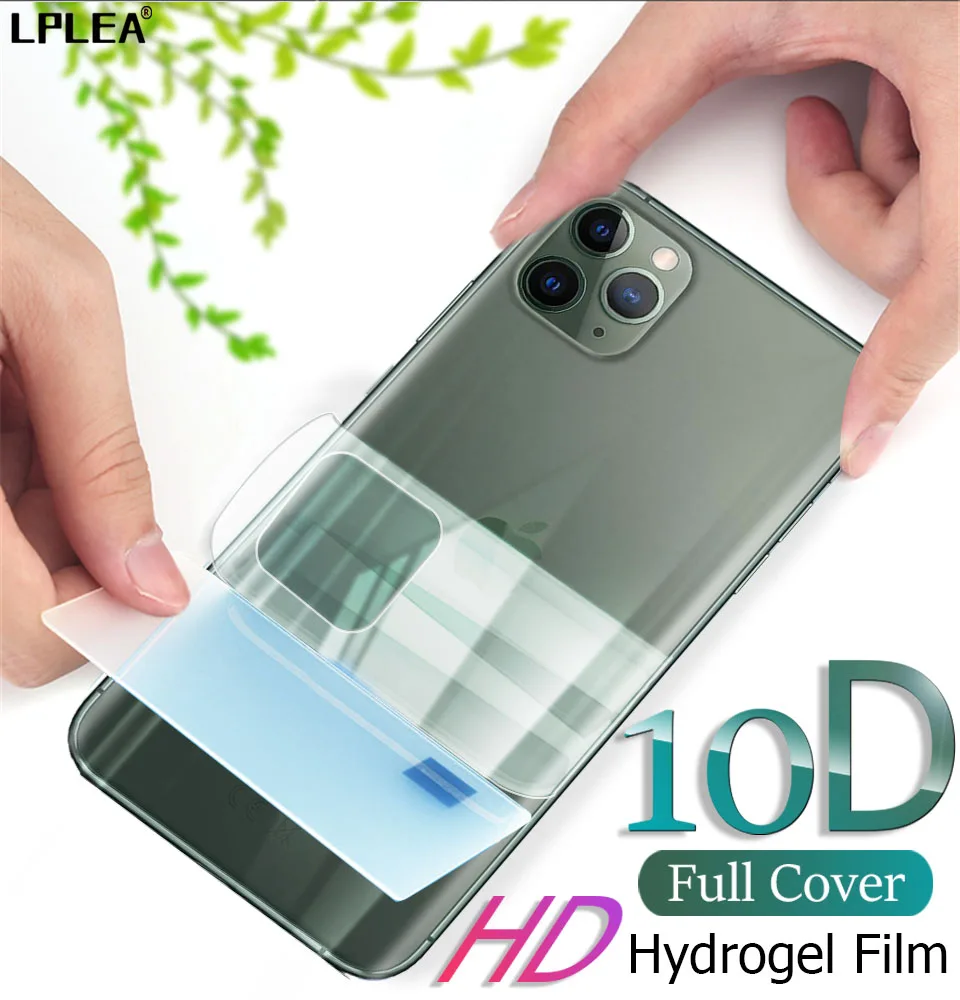 10D задняя защитная Гидрогелевая пленка для iPhone 11 Pro 7 8 Plus XS Max XR Защитная пленка для iPhone X 6s 6 Plus мягкая пленка