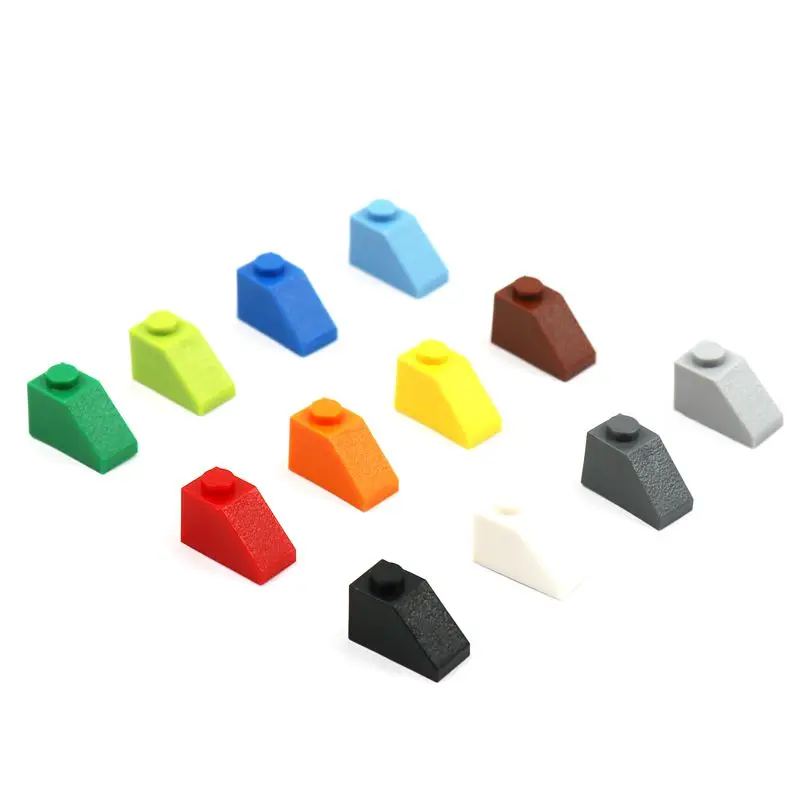 

100PCS Special Parts Slope Bricks 1X2 with 45° DIY Castles Accessories Roof Tile Compatible With Bricks 3040 Kids Toys Blocks