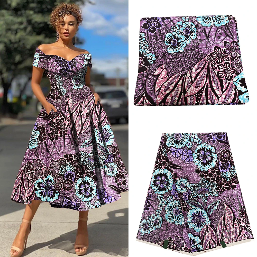 Новая африканская мода с золотым принтом энакра 100% хлопок Африканский стиль