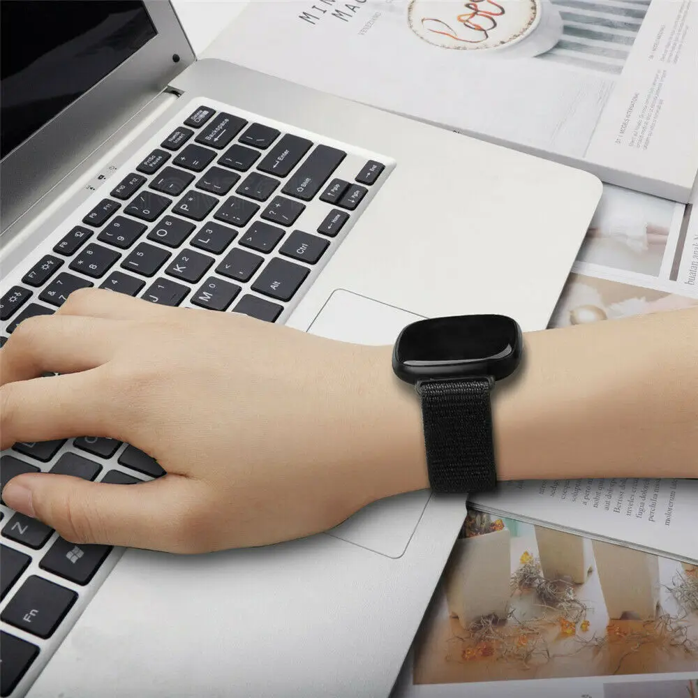 Нейлоновая петля ремешок для Fitbit Versa 3/чувство Смарт Браслет женщин Мягкий