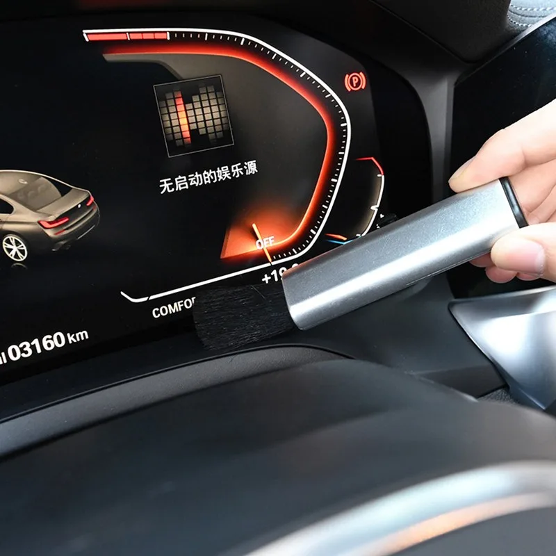 

Car Retractable Cleaning Brush Air Conditioner Computer Cleaning Brush Telescopic Keyboard Plastic Handle Wool Small Brush