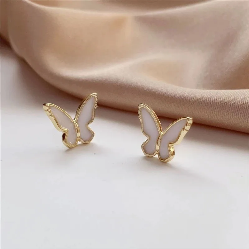 

ChangYi 2021 Trend Party Stud Earrings Women Jewelry Earrings Accessories Elegant Butterfiy Earrings For Girl Gift