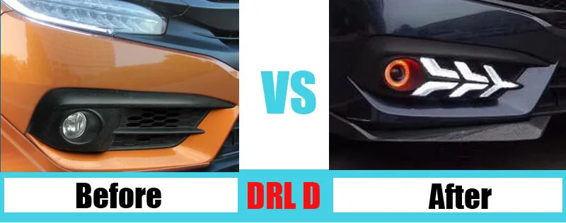 12V авто светодиодный DRL Габаритные огни Задний бампер стоп светильник хвост светильник противотуманная фара для Honda Civic 10th