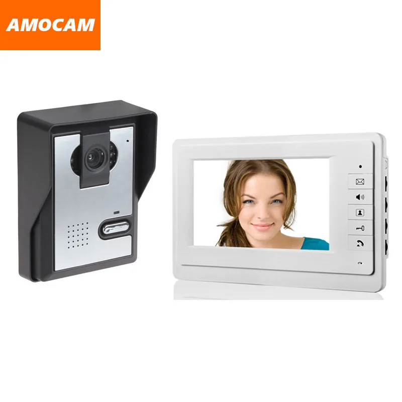 7 Inch Monitor Video Door Phone Intercom Doorbell system visual intercom night vision camera wired Home video intercom system