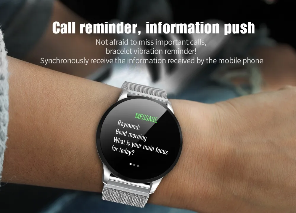 Новинка, водонепроницаемый фитнес-браслет из нержавеющей стали, Смарт-часы для мужчин и женщин для iPhone, спортивные Смарт-часы для женщин, браслет с сердечным ритмом