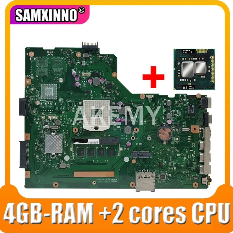 Akemy материнская плата для ноутбука ASUS X75VC X75VB X75VD X75VD1 X75A X75A1 X75V 4GB RAM Бесплатный