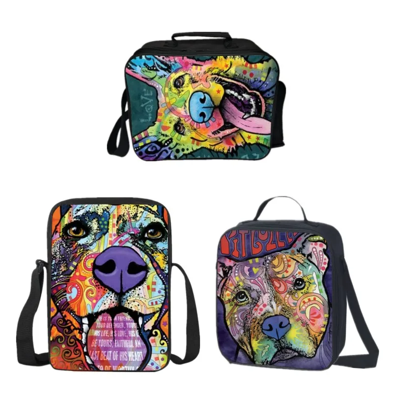 Детский Ланч бокс с 3D принтом животных и собак школьный Подарочный кошелек для