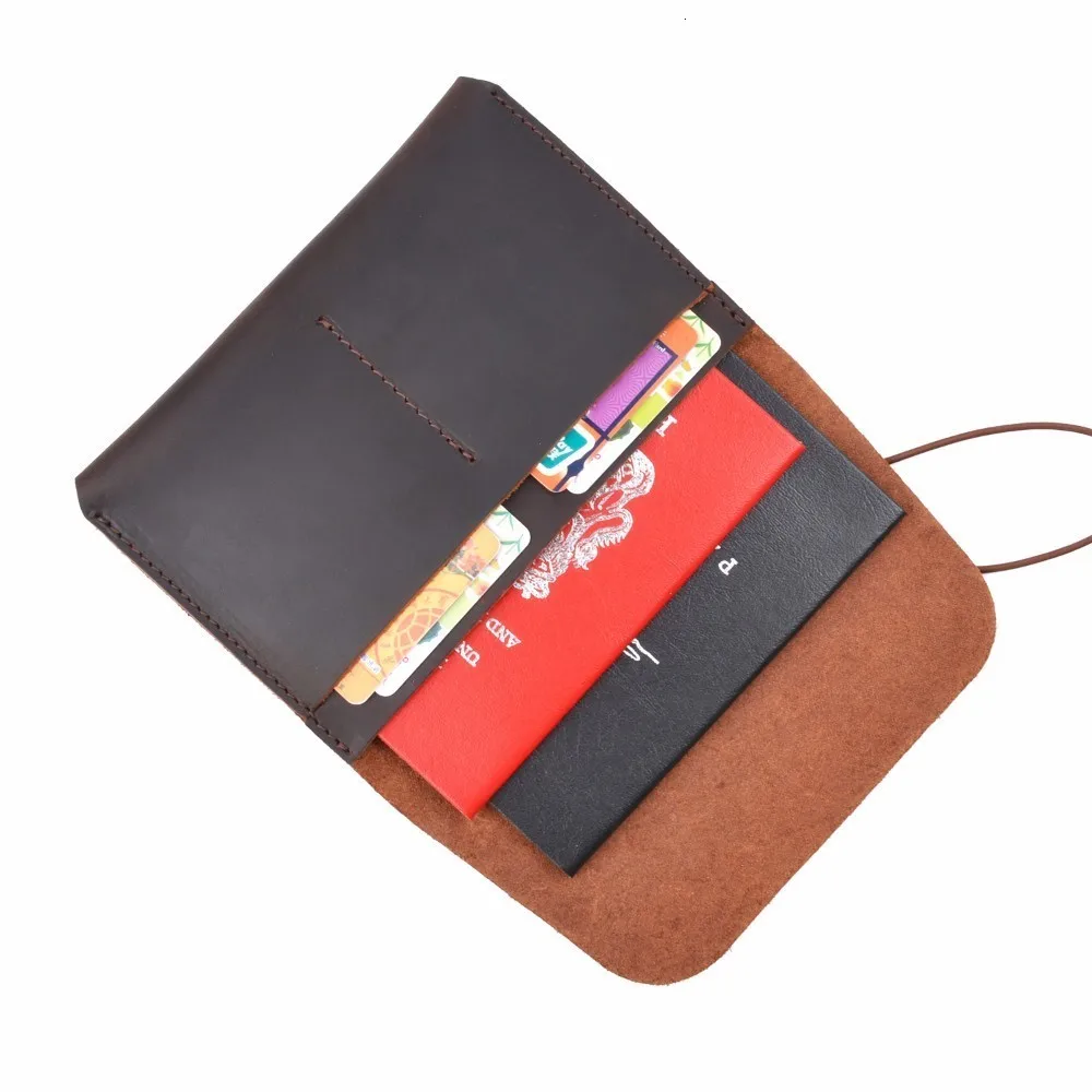 100 шт./лот чехол для паспорта из натуральной кожи однотонный держатель кредитных