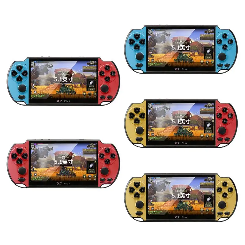 

X7 Plus 8G Video Portable Game Console 5.1'' Screen Handheld Retro PSP Kid Gifts