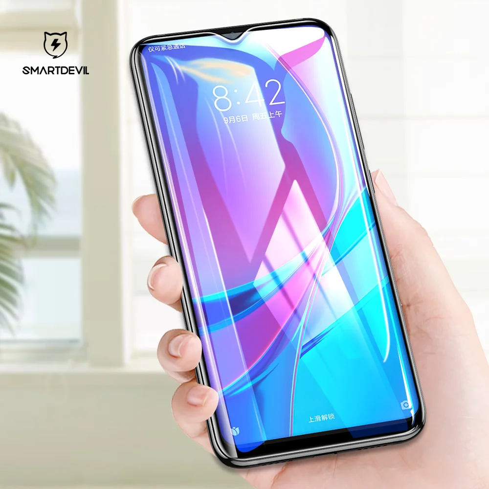 Закаленное стекло SmartDevil для Xiaomi Redmi Note 7 протектор экрана с полным покрытием синий