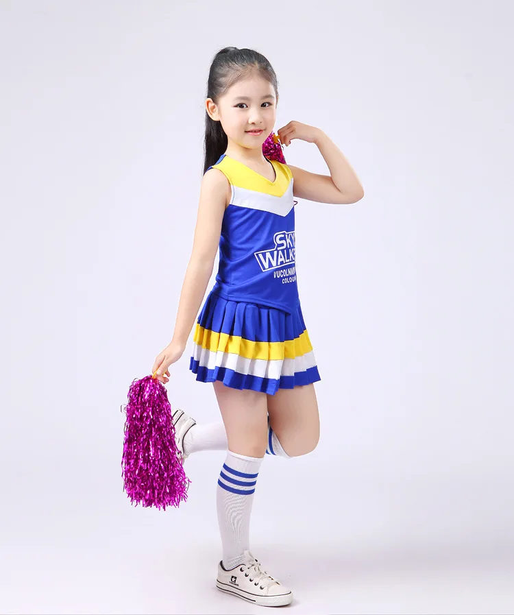 Одежда для выступлений джаз девочек костюм чарлидинга Детский в стиле хип-хоп