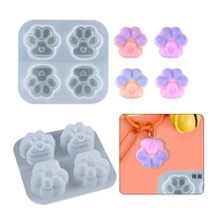 cat paw silicone mold diy making jewelry handmade uv resin epoxy mould craft gifts craft home decor supplies