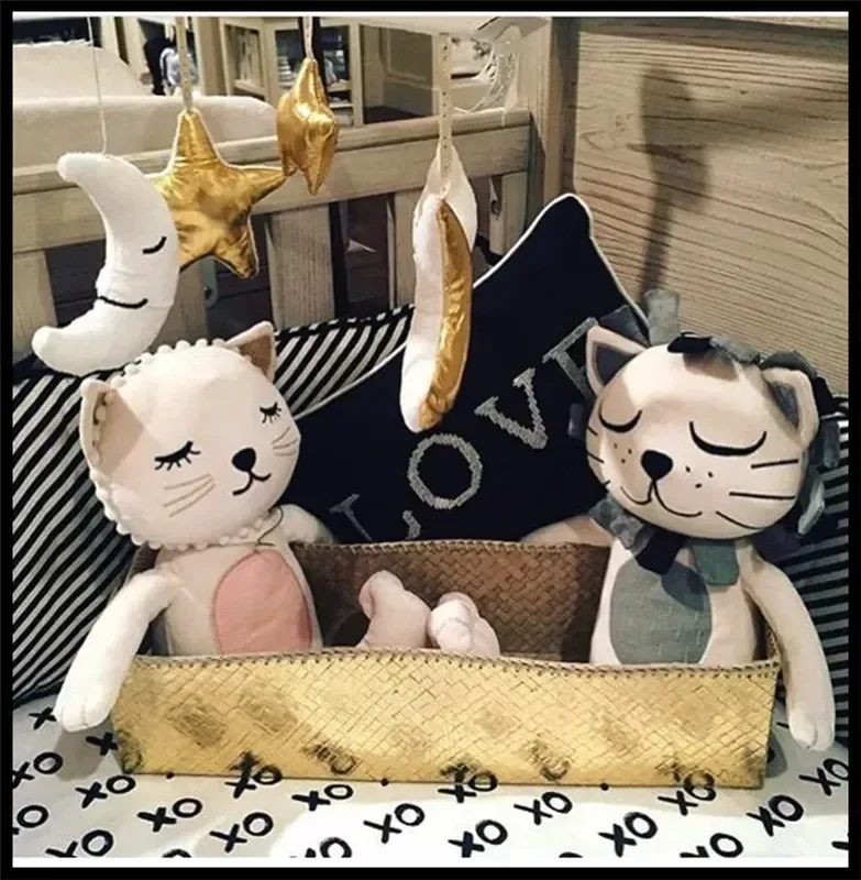 Скандинавская домашняя кукла INS кошка Лев детская подушка одеяло постельное