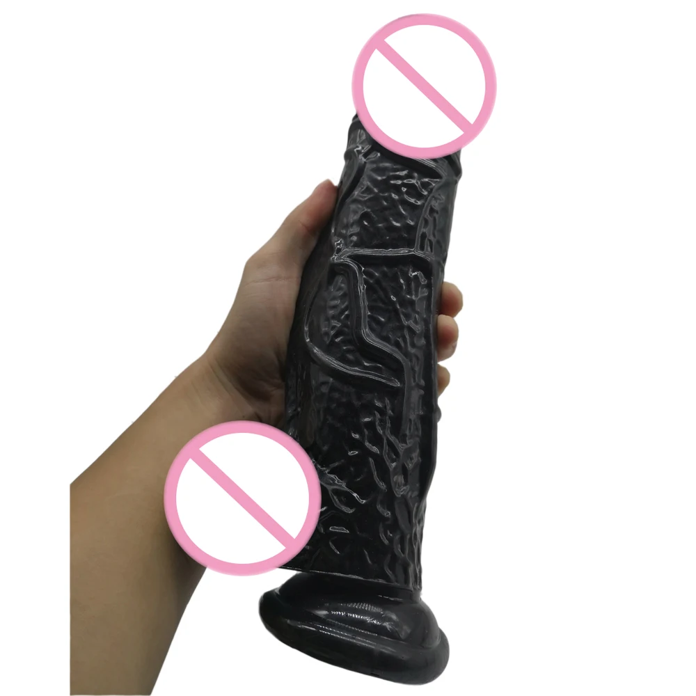 Огромный дилдо для женской мастурбации гигантский супер большой черный