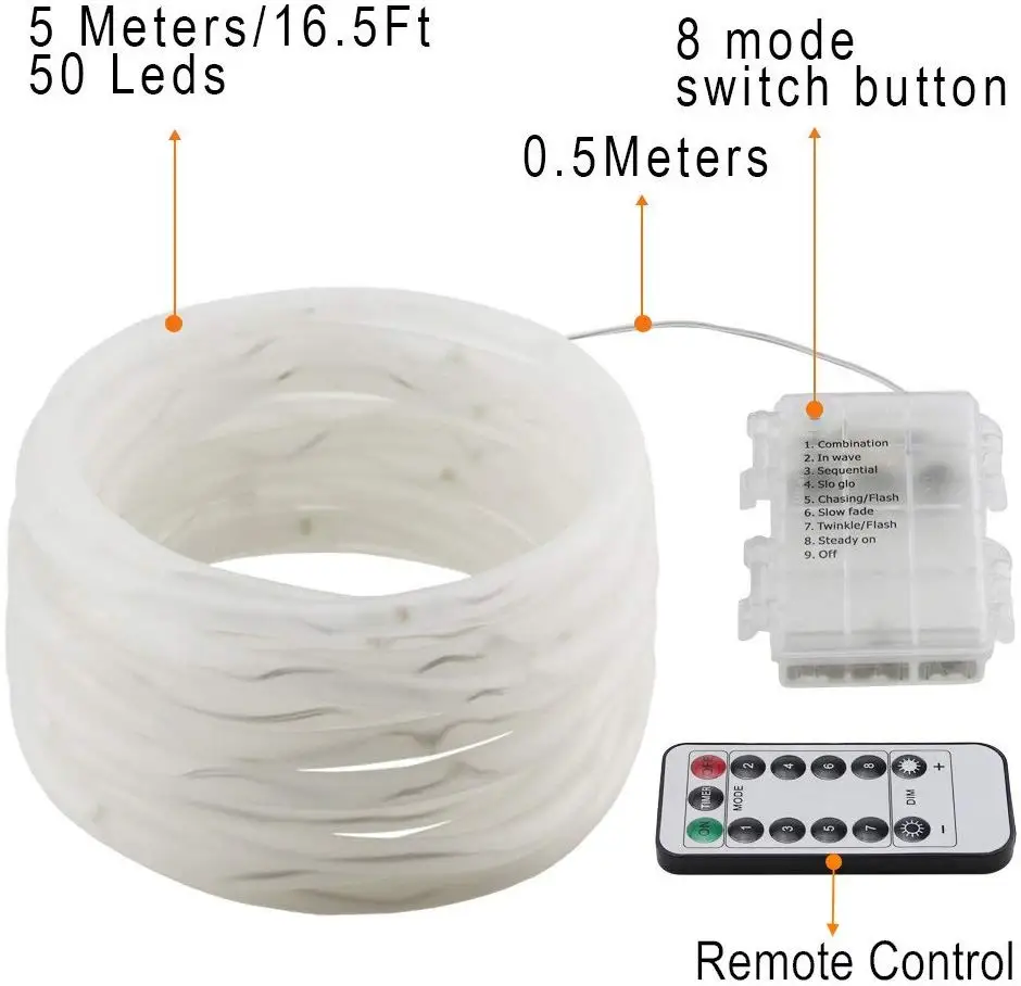 Гирлянда светодиодная на 8 режимов | Лампы и освещение