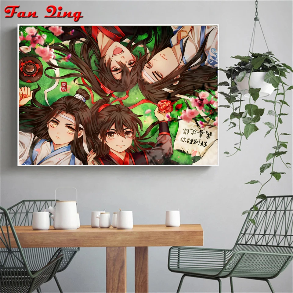 

Алмазная живопись «сделай сам», персонажи аниме, 5D полноразмерная вышивка, картина, мозаика, наборы для вышивки крестиком, домашний декор