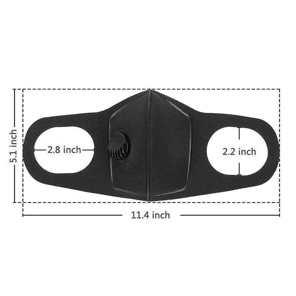 Маска рта многоразовая с клапаном для дыхания Пылезащитная PM2.5 | Спорт и