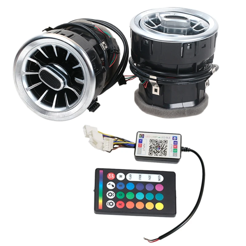 

2 шт. модификация вентиляционного отверстия приборной панели кондиционера 64 цвета светодиодный атмосферсветильник для Benz Vito V250 2015-2020