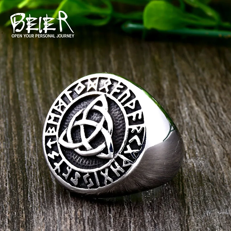Байер 316L нержавеющая сталь скандинавский Викинг Молот Для мужчин кольцо из