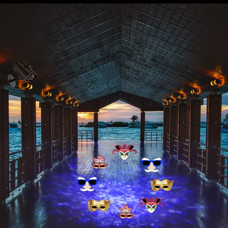 

LED Outdoor Binocular Lawn Light 12 Pattern Christmas Light Outdoor Projector Laser Garden Light Snowflake Mobile Disco Light