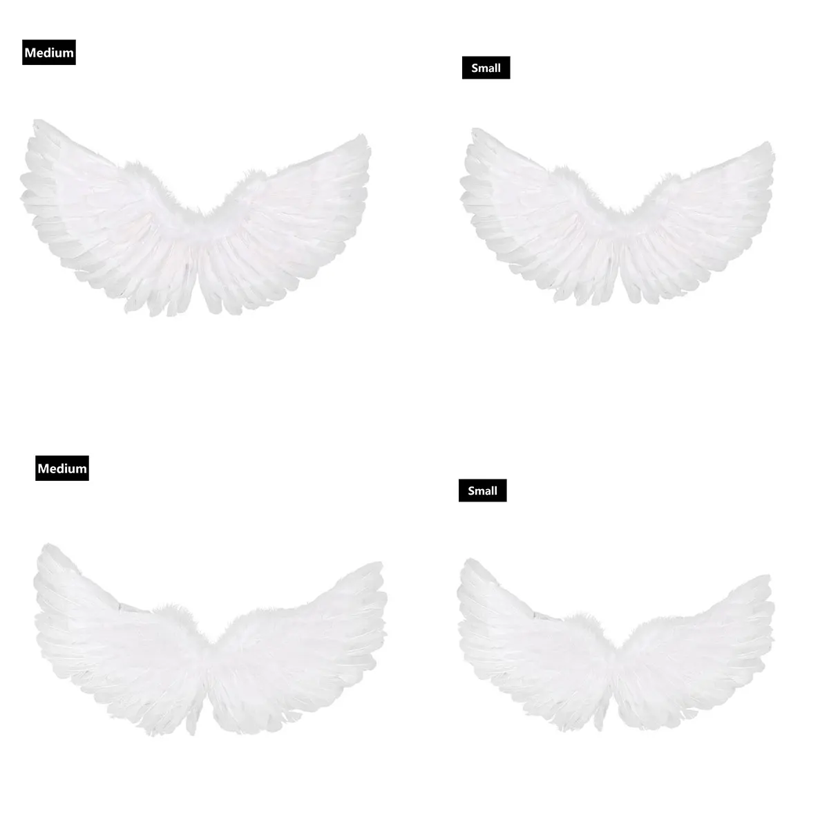 US STOCK Adult Kids Feather Angel Wings Dance Party Cosplay Stage Show Masquerade Carnival Holiday Fancy Dress Costume images - 6