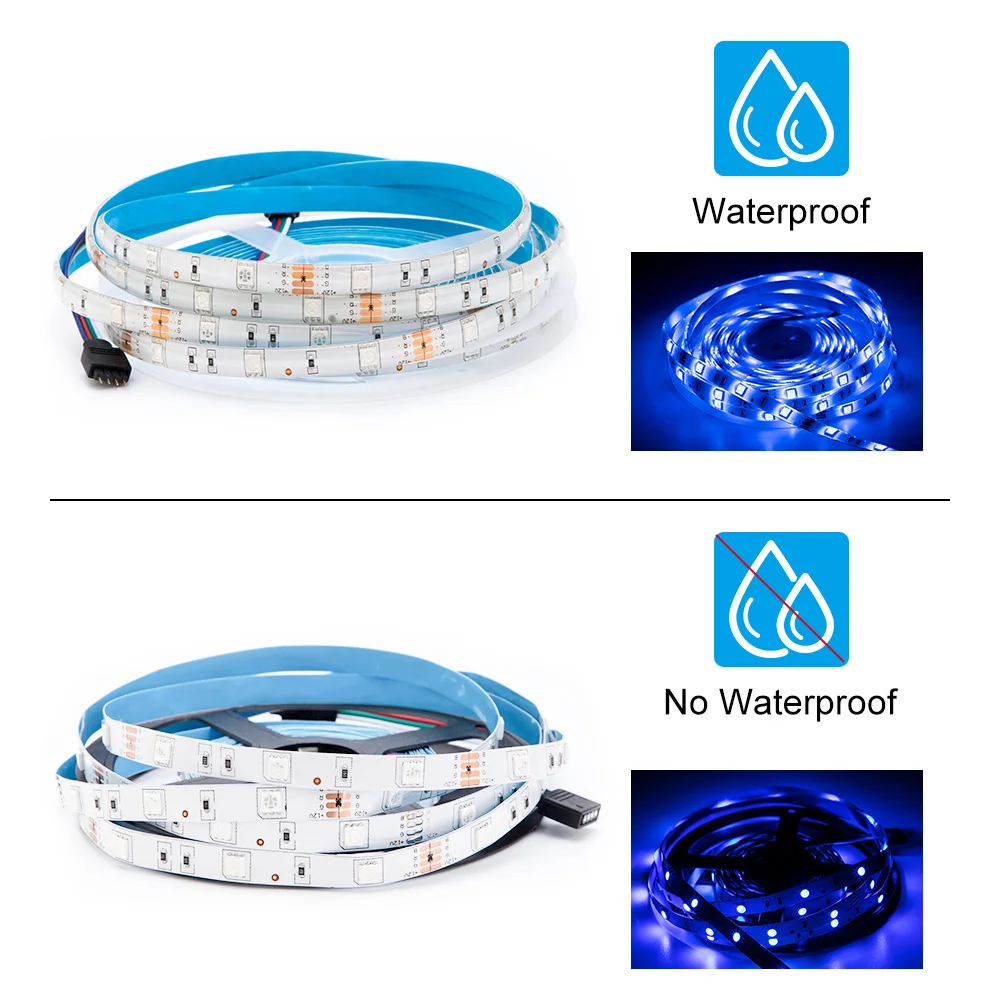 WiFi светодиодный светильник 5050 SMD RGB лента 5 м 10 м 15 м DC12V Гибкая RGB Светодиодная лента e лента Диод+ 24Key контроллер+ адаптер EU