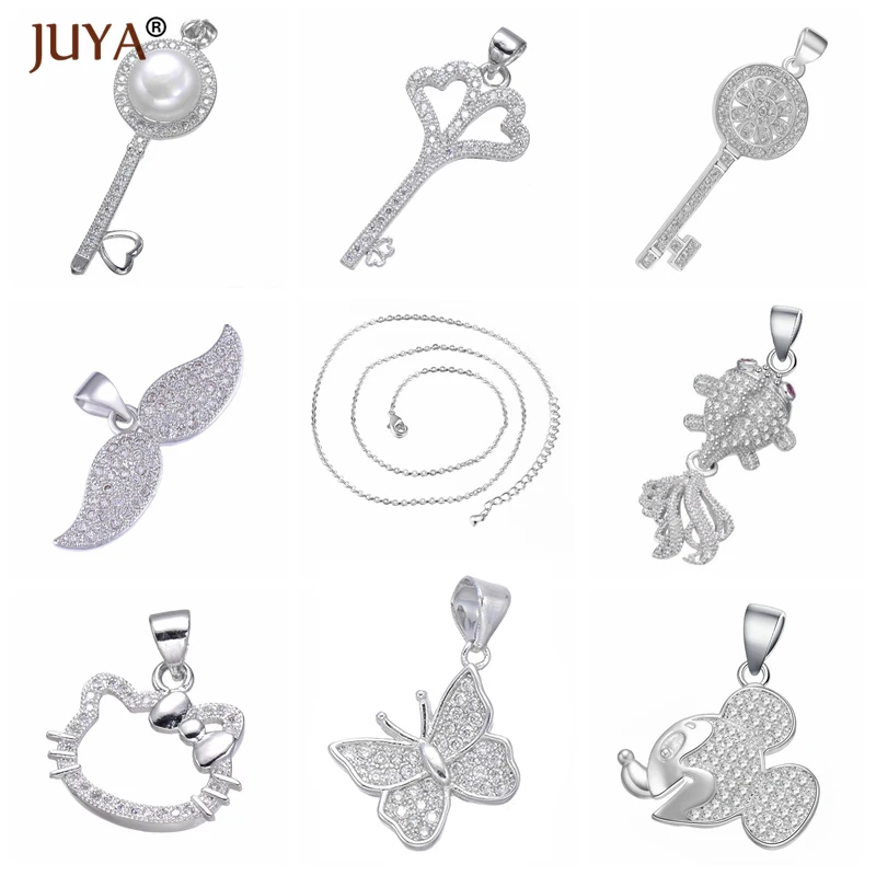 Juya новые модные милые животные Микки Кот рыба птица подвеска Подвески с ключиками для самостоятельного изготовления ювелирных изделий bedels voor Изготовление ювелирных изделий