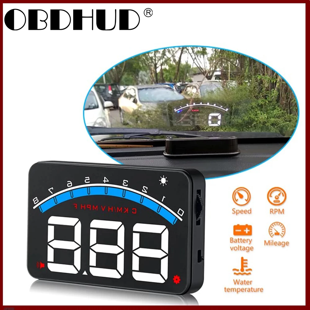 Проектор на лобовое стекло WiiYii M6 OBD2 проектор с большим цифровым номером система