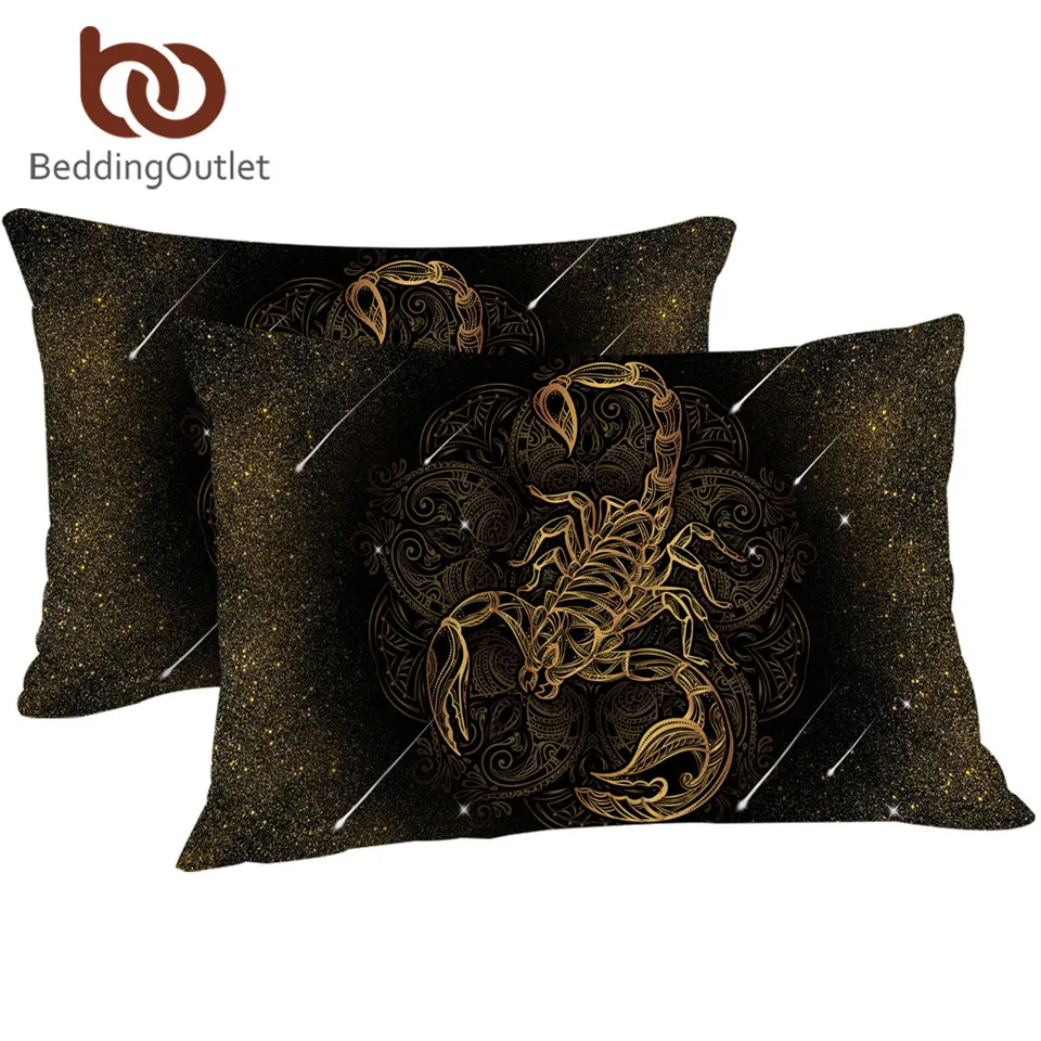 BeddingOutlet наволочка золотого скорпиона метеоритный Скорпион для подушки богемное