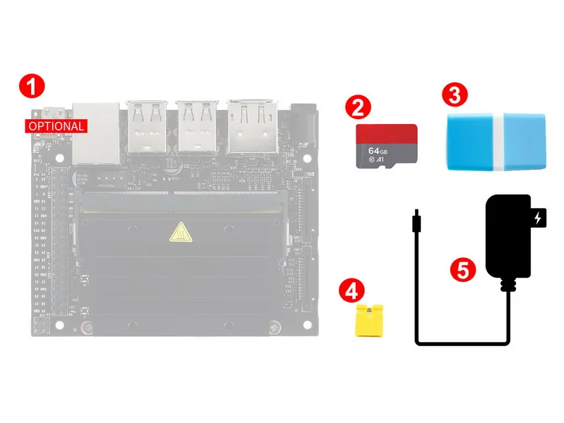 NVIDIA Jetson Nano Developer Kit AI посылка для разработки с картой Micro SD на 64 Гб 7 &quotips дисплей
