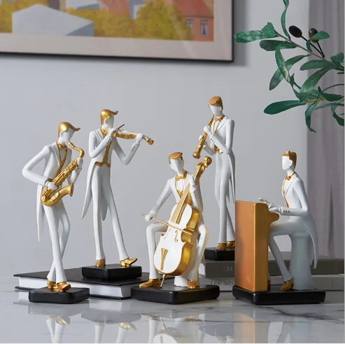 Современная музыкальная персонаж люди украшение дома скрипка фортепиано