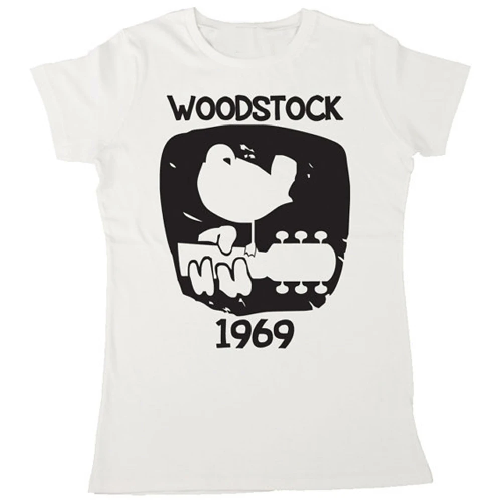 

Woodstock 1969 Vintage T shirt Music short sleeve printed cotton tee US plus size
